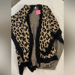 NWT Kate Spade Cheetah Print Poncho / Cardigan